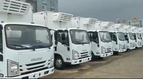 93KW 125HP Isuzu รถตู้เย็น 4×2 Isuzu รถตู้เย็น