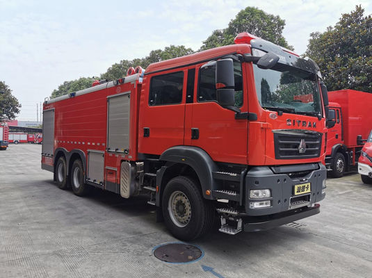 10m SINOTRUK รถดับเพลิงฟอง รถดับเพลิงช่วยเหลือ รถสามแกน 10×2