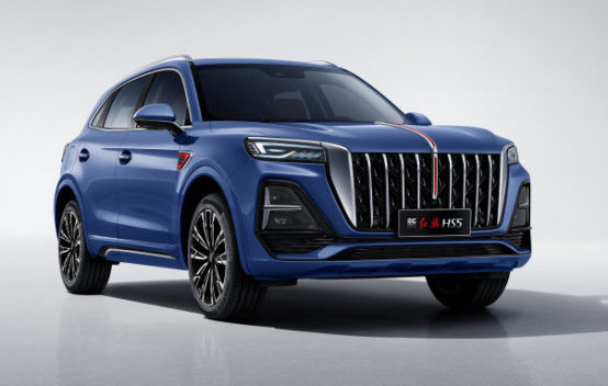 รถสปอร์ตพูลฮองกีสีฟ้า 185kw 5 ที่นั่งเบนซินฮองกี Suv 3