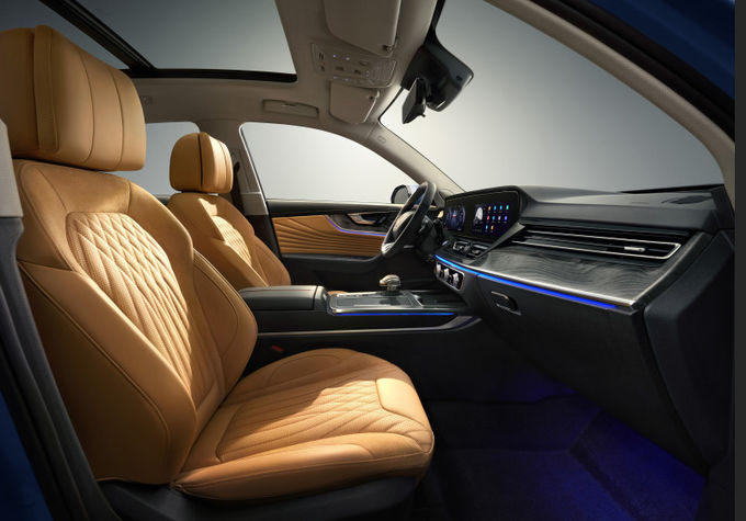 รถสปอร์ตพูลฮองกีสีฟ้า 185kw 5 ที่นั่งเบนซินฮองกี Suv 9