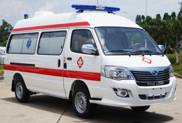 Jinlong รถพยาบาลฉุกเฉิน รถเบนซิน 7 ที่นั่ง 4×2 5